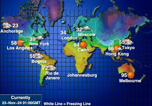 World Weather Temperature Map 