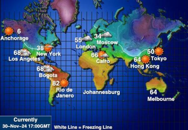 World Weather Temperature Map 