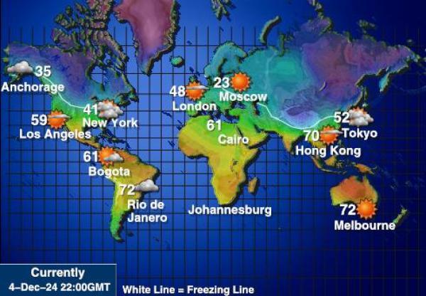 World Weather Temperature Map 