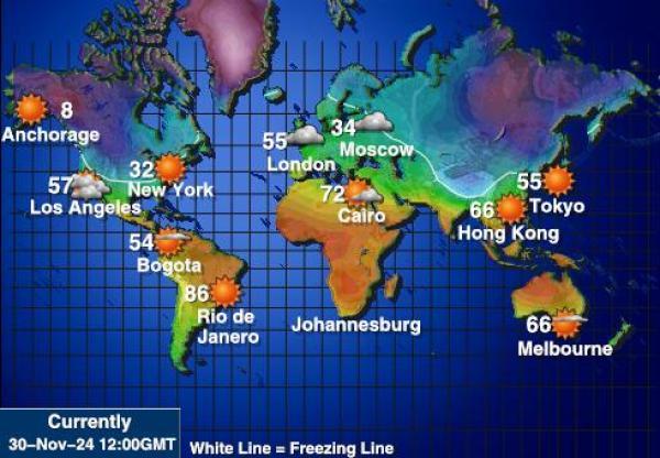 Welt Wetter Temperaturkarte 