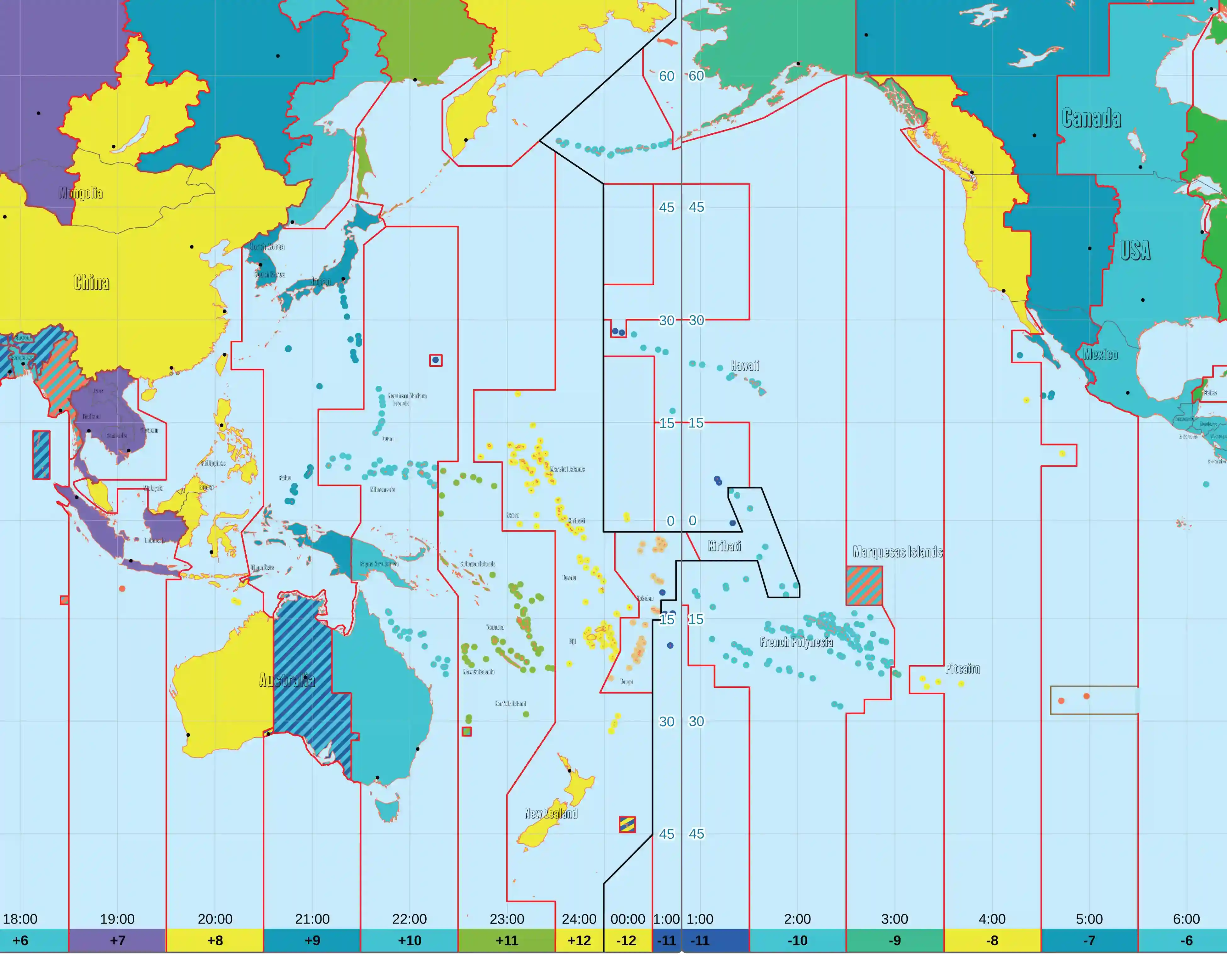 Pacific Ocean Time Zone Map | Sexiz Pix